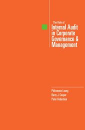 book The role of internal audit in corporate governance & management.