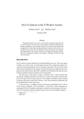 book New Evolutions in the X Window System