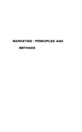 book Marketing: Principles and Methods