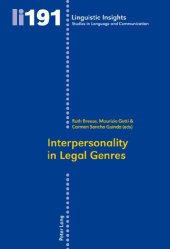 book Interpersonality in Legal Genres