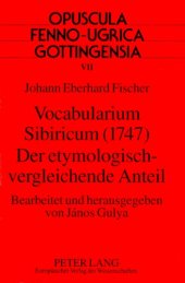 book Vocabularium Sibiricum (1747): Der etymologisch-vergleichende Anteil