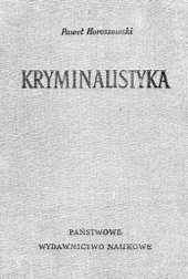 book Kryminalistyka