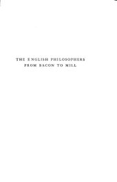 book The English philosophers : from Bacon to Mill