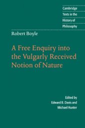 book A Free Enquiry into the Vulgarly Received Notion of Nature