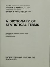 book A dictionary of statistical terms