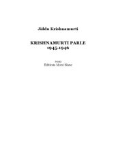 book Causeries 1945-1946 : Krishnamurti parle