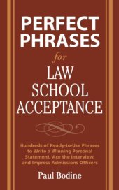 book Perfect Phrases for Law School Acceptance