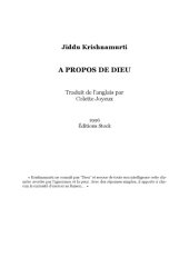 book A propos de Dieu