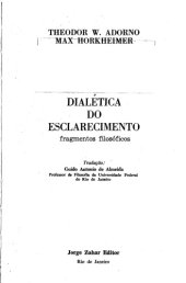 book Dialética do Esclarecimento