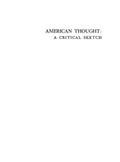 book American Thought: A Critical Sketch