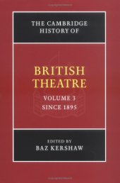 book The Cambridge History of British Theatre. Vol. 3: Since 1895