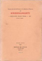 book Compte rendu des conférences et des questions et réponses, à Auckland (Nouvelle-Zélande), 1934 (Traduit de l’anglais)