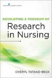 book Developing a program of research in nursing