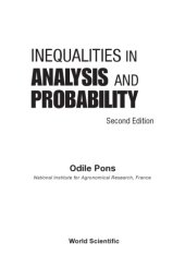 book Inequalities in Analysis and Probability