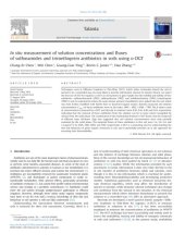 book [Article] In situ measurement of solution concentrations and fluxes of sulfonamides and trimethoprim antibiotics in soils