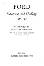 book Ford: Expansion and Challenge: 1915-1933