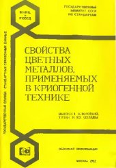 book Свойства цветных металлов, примеяемых в криогенной технике. вып.1 Алюминий, титан и их сплавы
