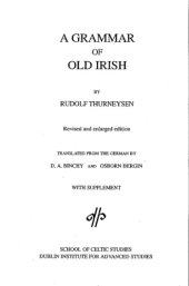 book A Grammar of Old Irish