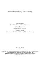 book Foundations of Signal Processing (free version)