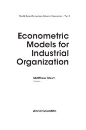 book Econometric Models for Industrial Organization