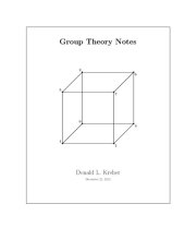 book Group Theory Notes