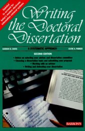 book Writing the Doctoral Dissertation