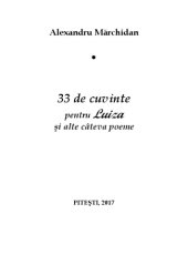 book 33 de cuvinte pentru Luiza și alte câteva poeme