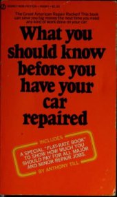 book What you should know before you have your car repaired