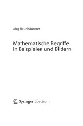 book Mathematische Begriffe in Beispielen und Bildern