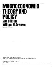 book Macroeconomic Theory and Policy