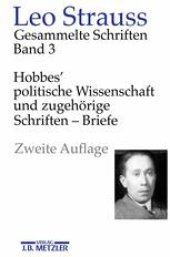 book Hobbes’ politische Wissenschaft und zugehörige Schriften — Briefe