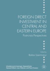 book Foreign Direct Investment in Central and Eastern Europe: Post-crisis Perspectives