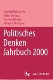 book Politisches Denken Jahrbuch 2000