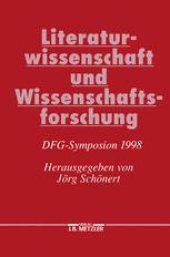 book Literaturwissenschaft und Wissenschaftsforschung