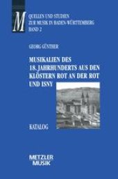 book Musikalien des 18. Jahrhunderts aus den Klöstern Rot an der Rot und Isny: Katalog