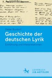 book Geschichte der deutschen Lyrik: Einführung und Interpretationen