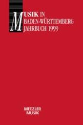 book Musik in Baden-Württemberg: Jahrbuch 1999 / Band 6