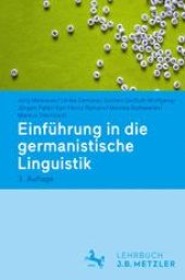 book Einführung in die germanistische Linguistik