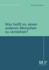 book Was heißt es, einen anderen Menschen zu verstehen?