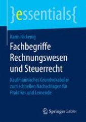 book Fachbegriffe Rechnungswesen und Steuerrecht: Kaufmännisches Grundvokabular zum schnellen Nachschlagen für Praktiker und Lernende 