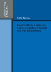 book Strafrechtliche Analyse der Umsatzsteuerhinterziehung und ihre Bekämpfung