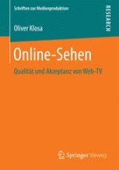 book Online-Sehen: Qualität und Akzeptanz von Web-TV