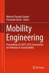 book Mobility Engineering : Proceedings of CAETS 2015 Convocation on Pathways to Sustainability