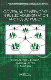 book Governance networks in public administration and public policy