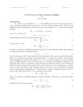 book On the Powers of Top to Random Shuffling