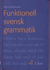 book Svensk funktionell grammatik