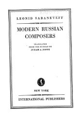 book Modern Russian composers