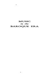 book Music in the baroque era : From Monteverdi to Bach.