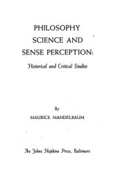 book Philosophy, Science and Sense Perception. Historical and Critical Studies