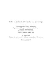 book Notes on Differential Geometry and Lie Groups [book draft]